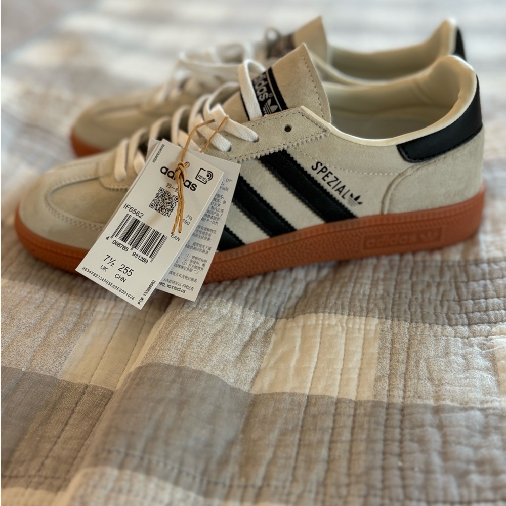 Adidas Spezial Men's Sneakers - Cream, Black, and Brown
